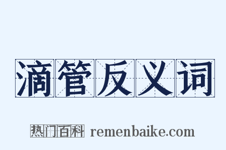 滴管反义词是什么意思的图片